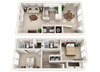 2 Bed 2.5 Bath Floor Plan 2 Bed 2.5 Bath Floor Plan at The Arbor Walk Apartments, Florida
